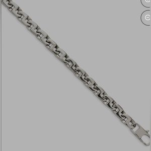 Chisel Stainless Steel Polished Squares Necklace